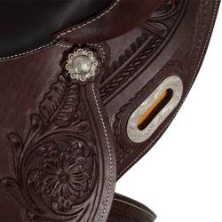 Western Saddle Stainless Steel Fitting Grain Leather Flower Stamp 2817