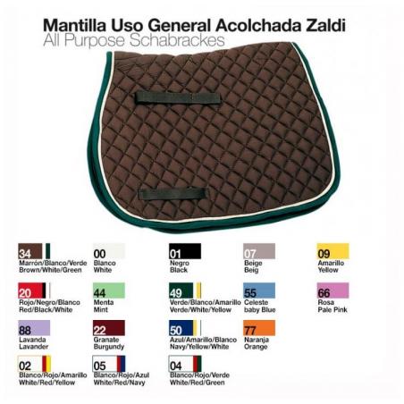Mantilla Uso General Acolchada Zaldi Variante Zaldi BLANCO