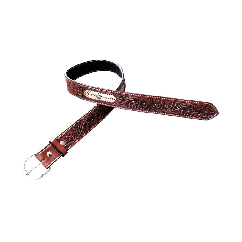 Pool's Western Belt Flower Tooling And Rawhide