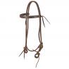 Pool's Streight Browband Headstall With Oily Leather, One Brass Buckle For Adj