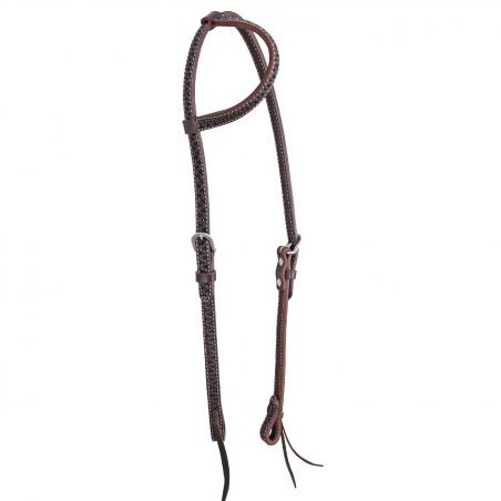 Pool's One Ear Headstall 23748 With Snake Tooling