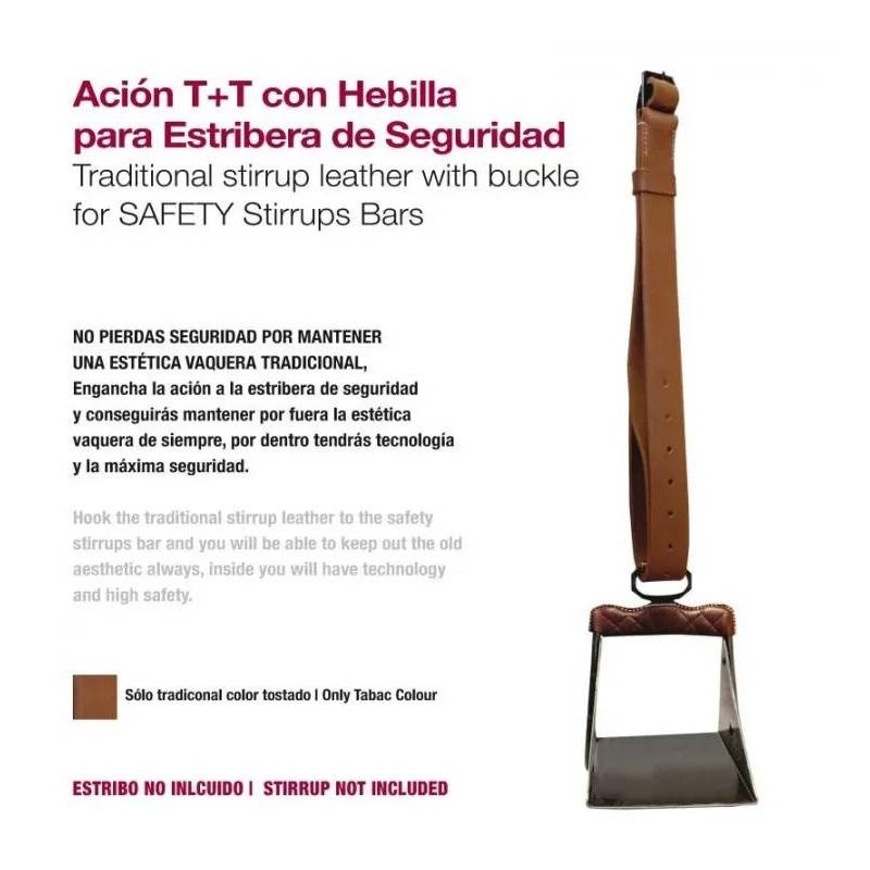 Ación Estribo Vaquera 2G Tradicional Mixta Hebilla 