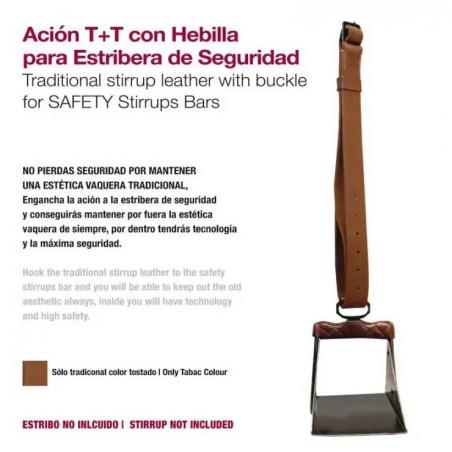 Ación Estribo Vaquera 2G Tradicional Mixta Hebilla 