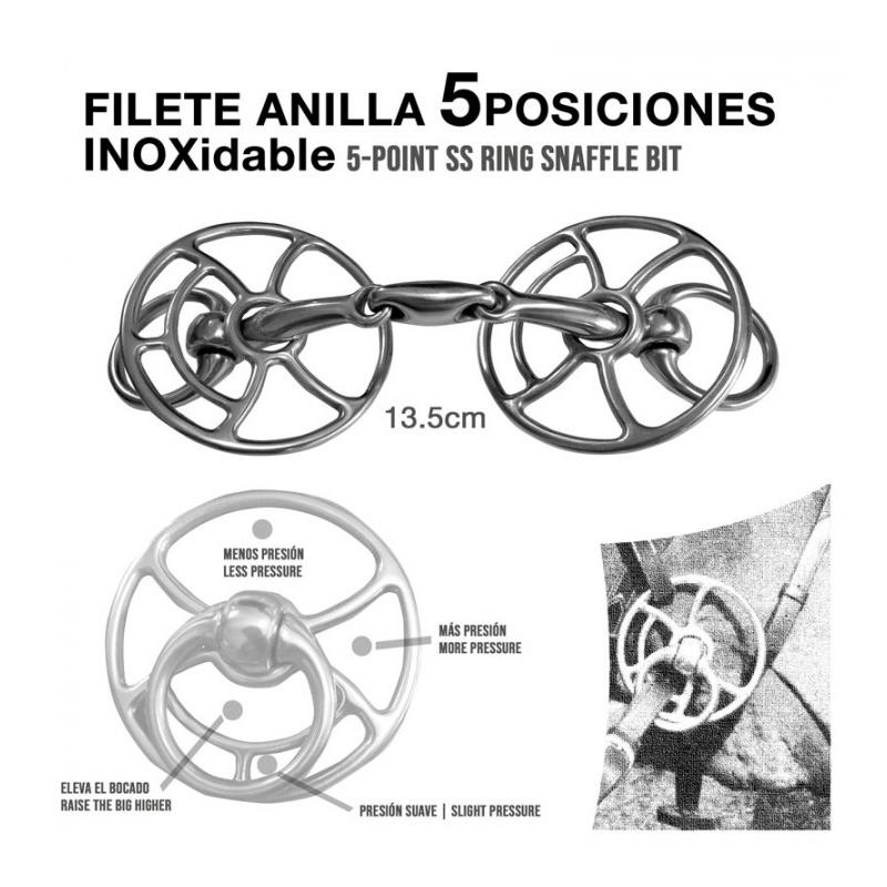 Filete Anilla 5-Posiciones Inox 215518 13.5Cm
