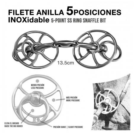Filete Anilla 5-Posiciones Inox 215518 13.5Cm