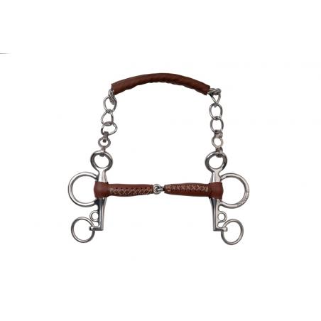 Pelham Metalab "pinchless" De Cuero Con Camas Cortas