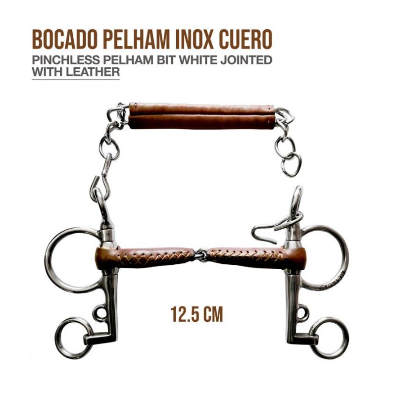 Bocado Pelham Inox Cuero Ps2501102