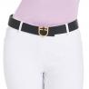 Double-Face Smooth Leather Belt With Logo Buckle