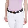 Double-Face Smooth Leather Belt With Logo Buckle