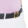 Double-Face Smooth Leather Belt With Logo Buckle