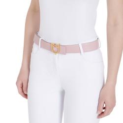 Double-Face Smooth Leather Belt With Logo Buckle