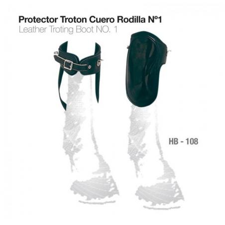  Protector Trotón Cuero Rodilla Nº1 Hb-108 Negro
