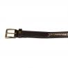 Leather Belt With Silver Clincher