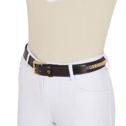Leather Belt With Silver Clincher