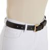Leather Belt With Silver Clincher