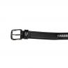 Leather Belt With Silver Clincher