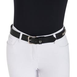 Leather Belt With Silver Clincher