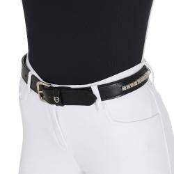 Leather Belt With Silver Clincher