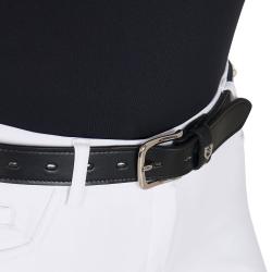 Leather Belt With Silver Clincher