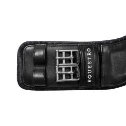 Shaped Dressage Girth In Leather With Engraved Logo