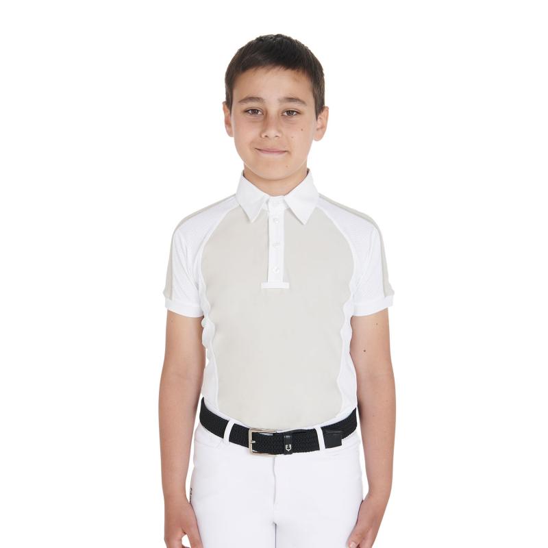 Boys' Slim Fit Competition Polo Shirt Four-Buttons