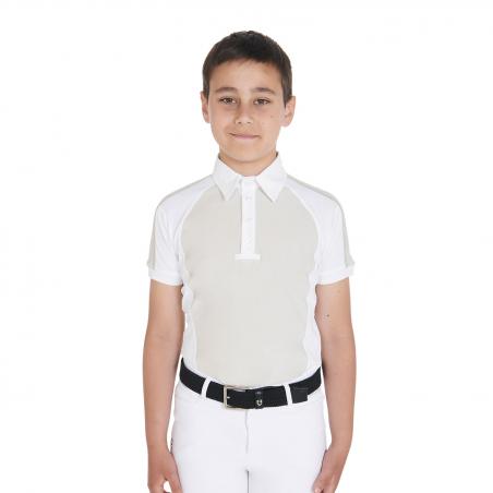 Boys' Slim Fit Competition Polo Shirt Four-Buttons