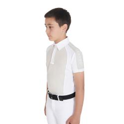 Boys' Slim Fit Competition Polo Shirt Four-Buttons
