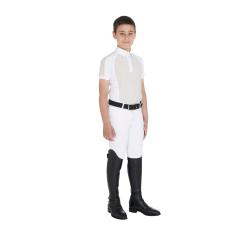 Boys' Slim Fit Competition Polo Shirt Four-Buttons