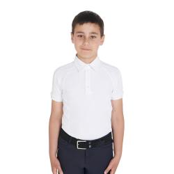 Boys' Slim Fit Competition Polo Shirt Four-Buttons