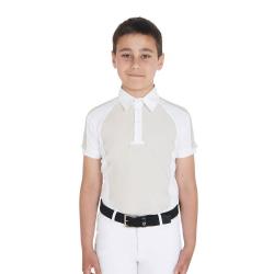 Boys' Slim Fit Competition Polo Shirt Four-Buttons
