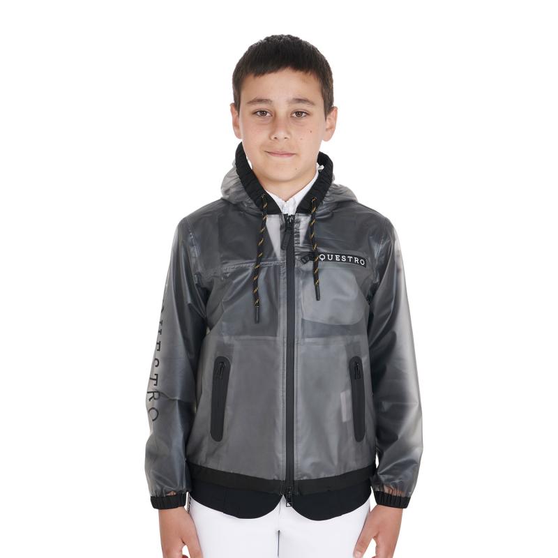 Kids' Windproof Zip Hooded Raincoat