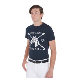Men's Slim Fit T-Shirt With Equestrian Print