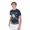 Men's Slim Fit T-Shirt With Equestrian Print