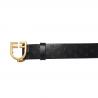 Leather Logo Belt With Logoed Buckle