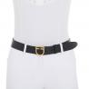 Leather Logo Belt With Logoed Buckle