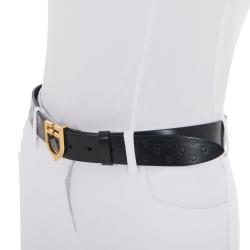 Leather Logo Belt With Logoed Buckle