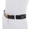 Leather Logo Belt With Logoed Buckle