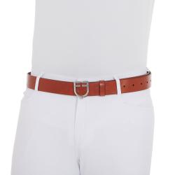 Leather Logo Belt With Logoed Buckle