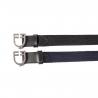 Leather Elastic Belt With Logoed Buckle