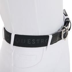 Leather Belt With Elastic And Lettering