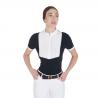 Women's Slim Fit Pleated Cotton Polo Shirt
