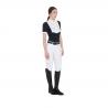 Women's Slim Fit Pleated Cotton Polo Shirt