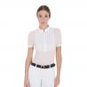 Women's Slim Fit Pleated Cotton Polo Shirt