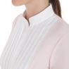 Women's Slim Fit Pleated Cotton Polo Shirt