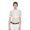Women's Slim Fit Pleated Cotton Polo Shirt