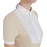 Women's Slim Fit Pleated Cotton Polo Shirt