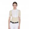 Women's Slim Fit Pleated Cotton Polo Shirt