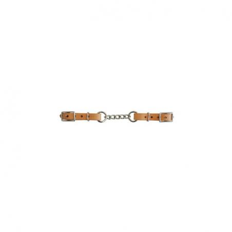 Leather Curb Chain With Chain