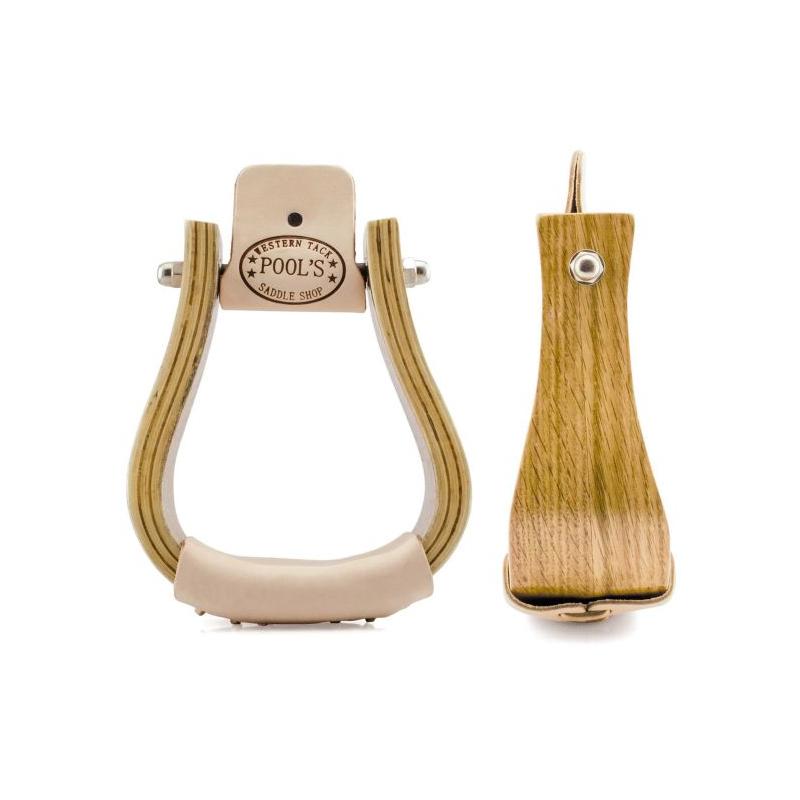 Wooden Pool's Stirrups With Large Footboard