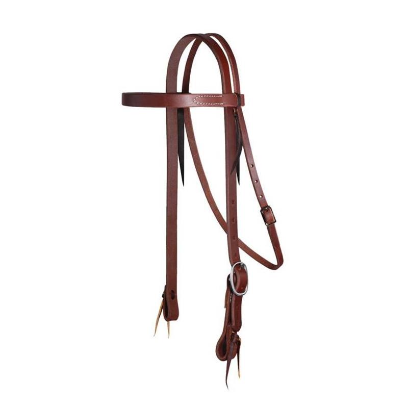 3/4" Greased Leather Western Bridle